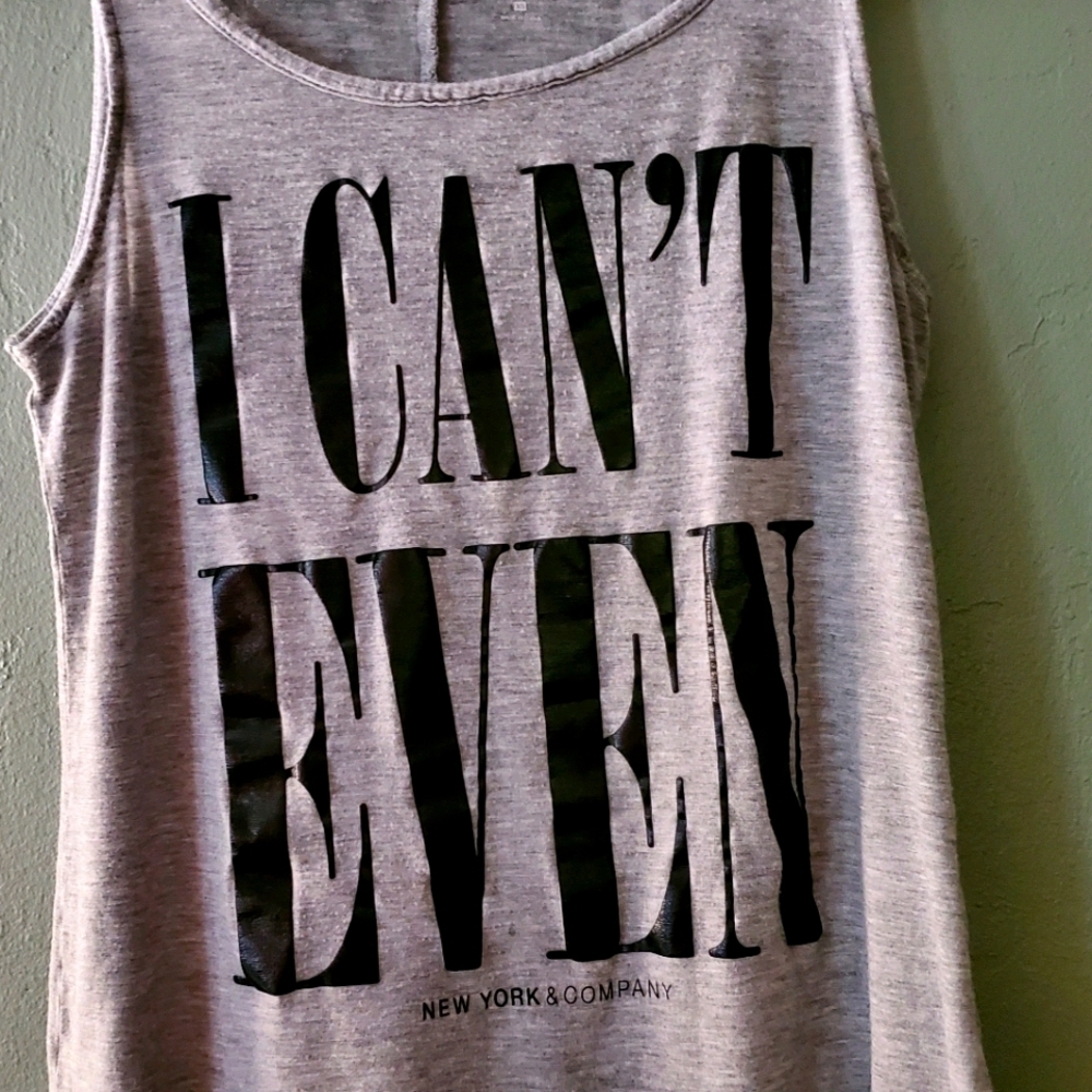 NY & Co Gray Tank Top